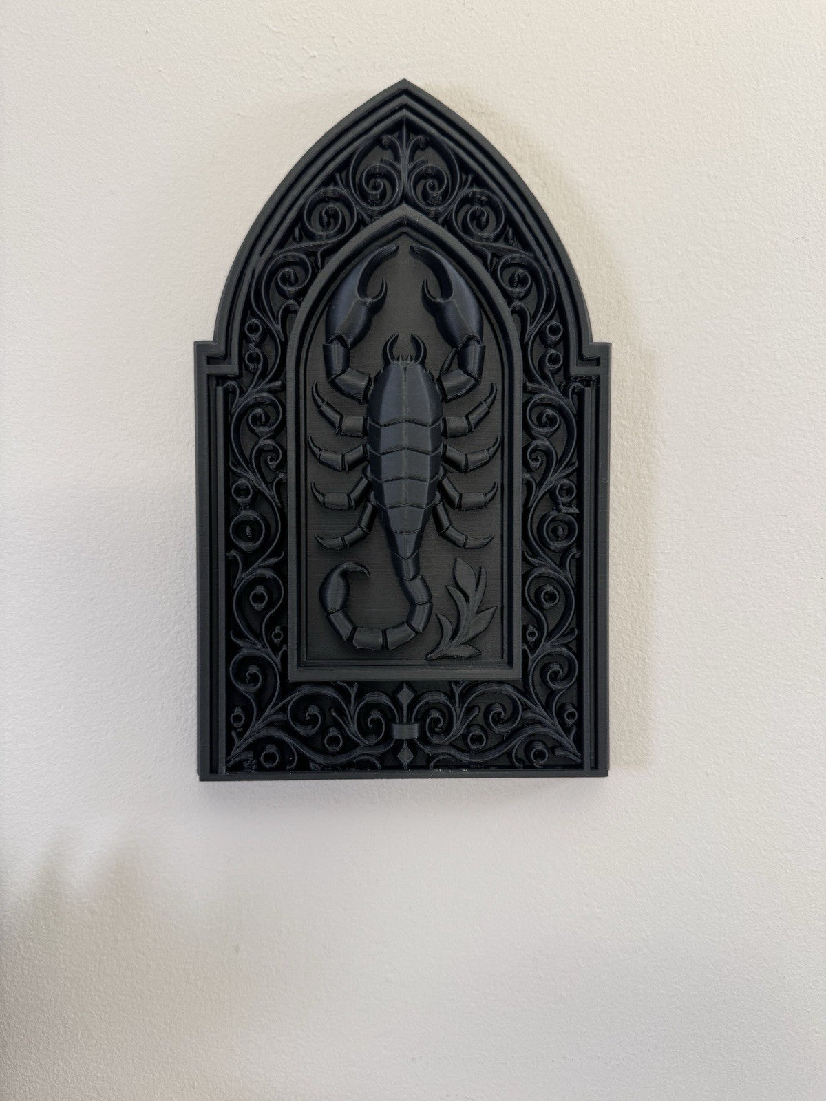 Gothic Scorpion Wall Plaque | Dark Aesthetic Decor | Scorpio Zodiac Wall Art