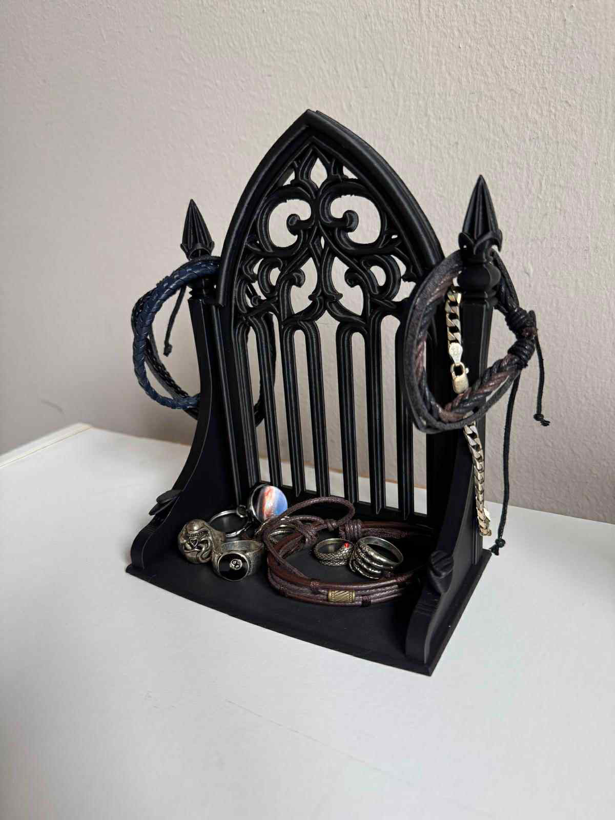 Gothic Cathedral-Inspired Mini Shelf | Jewelry & Trinket Holder