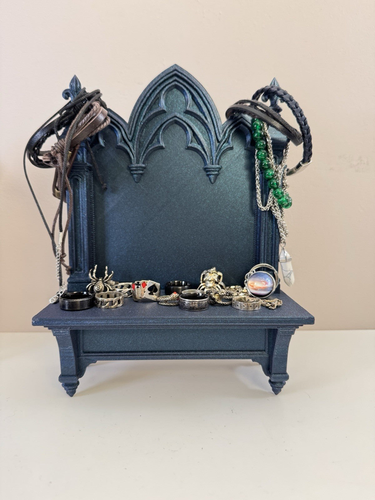 Gothic Cathedral Jewellery Shrine | Holographic Display Stand | Altar Vanity.