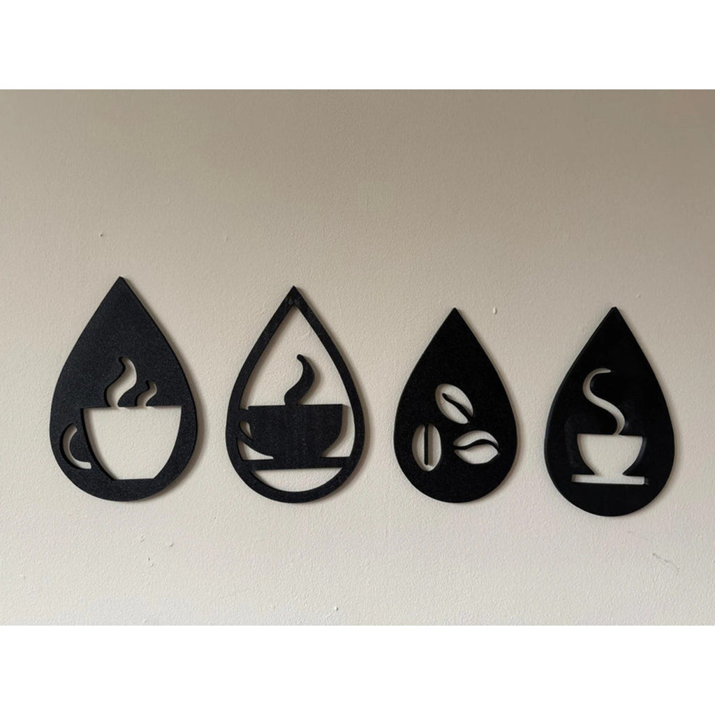 4 Frame Coffee Set, Wall Art Thick Frames.
