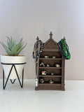 Gothic Jewellery Shelf Display | Chocolate brown Cathedral Shelf Home Decor
