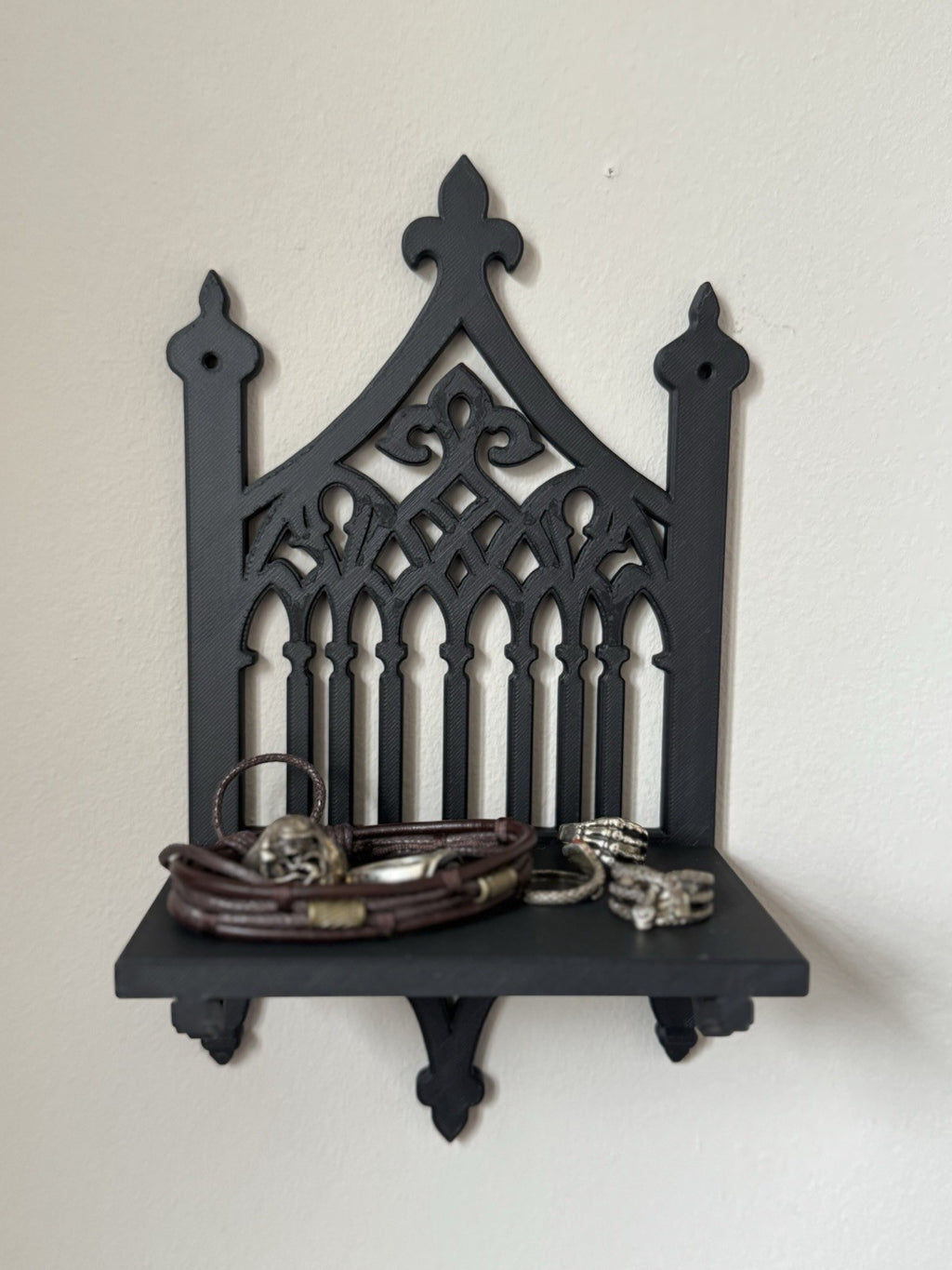 Gothic Wall Shelf – Black Mini Display Shelf/ Jewelry Holder – Gothic Home Decor