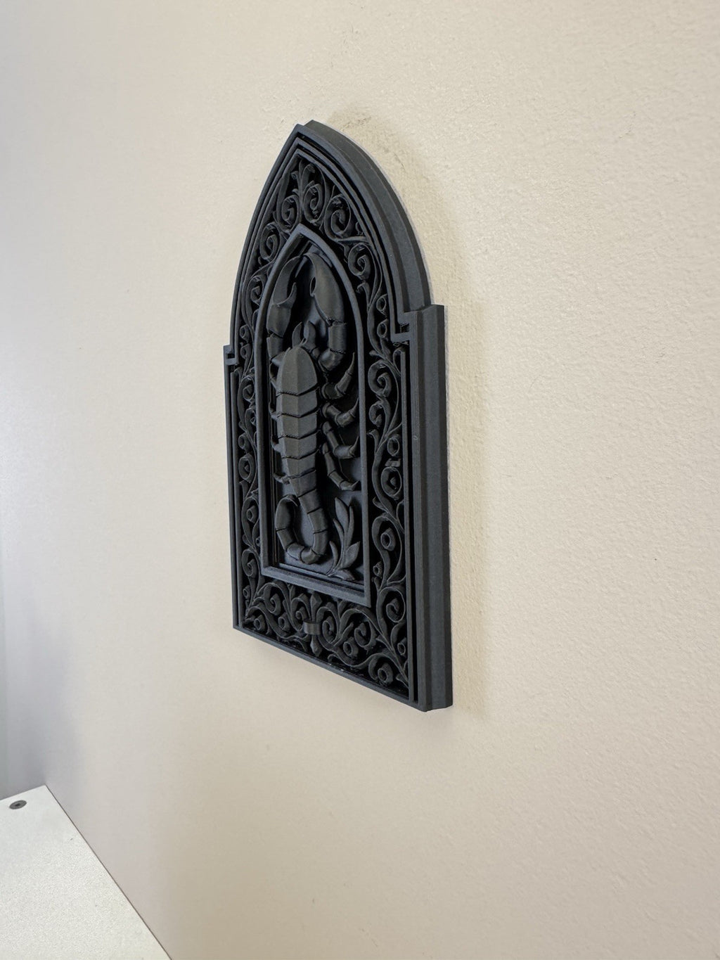 Gothic Scorpion Wall Plaque | Dark Aesthetic Decor | Scorpio Zodiac Wall Art