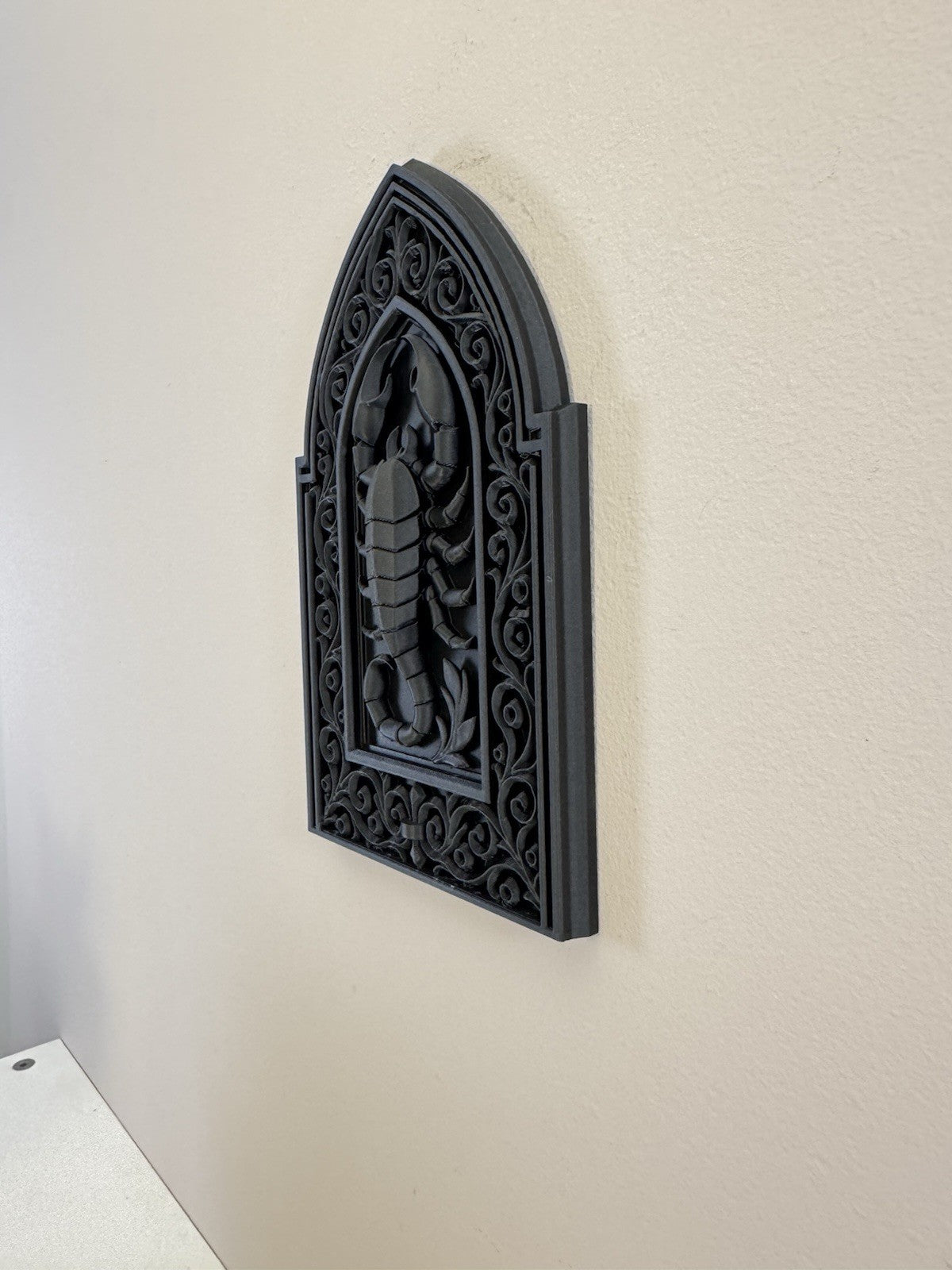 Gothic Scorpion Wall Plaque | Dark Aesthetic Decor | Scorpio Zodiac Wall Art